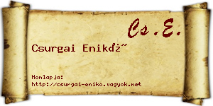 Csurgai Enikő névjegykártya